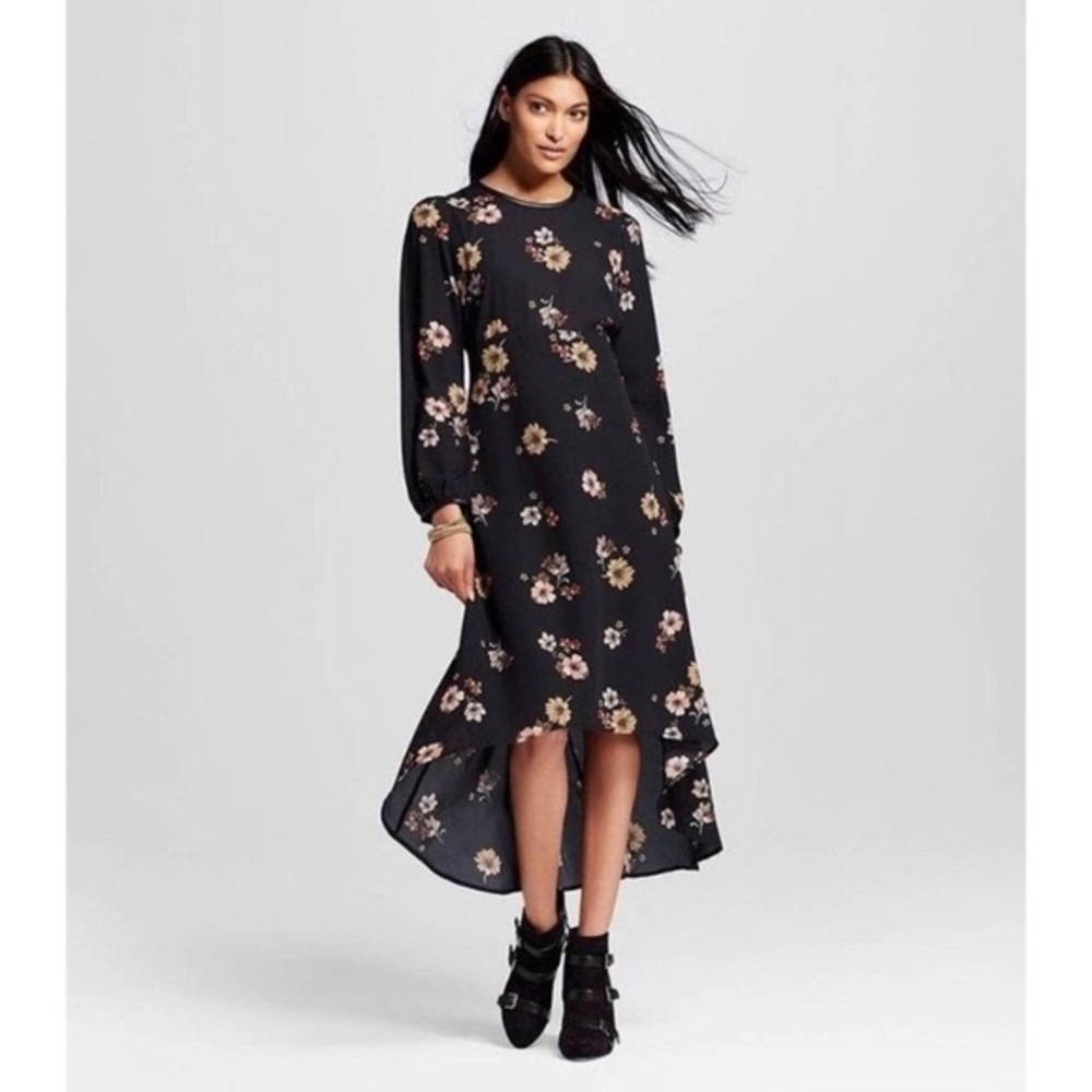 Who What Wear Black Maxi Dress Keyhole